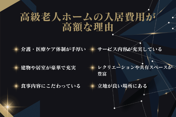 高級老人ホームの入居費用が高額な理由