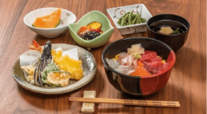 栄養バランスが考えられた館内調理の食事イメージ