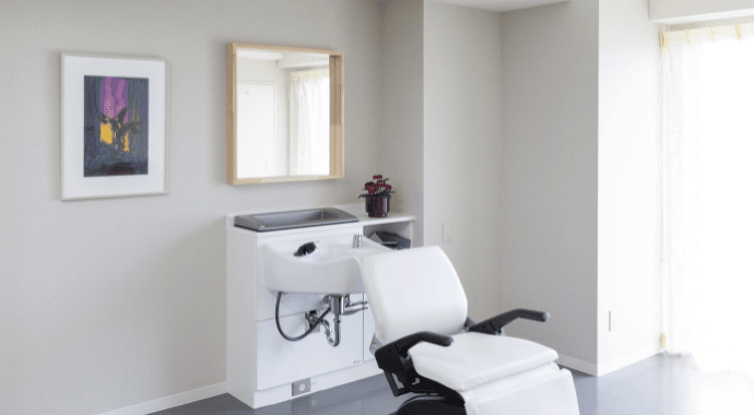 館内で美容メニューを利用できるビューティールームイメージ